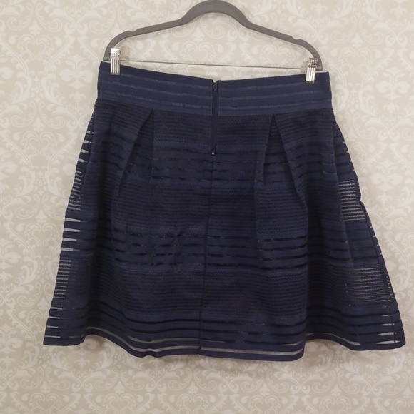 Torrid Striped Elastic Navy Full Skirt - Picture 5 of 8
